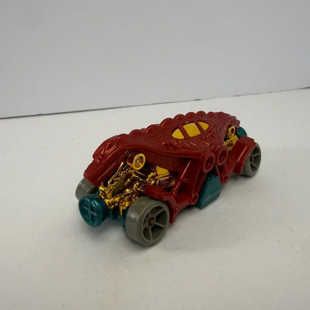 Hot Wheels Double Demon Red Teal Gold Dino Riders